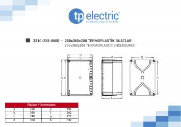 Preview: Installationsgehäuse IP67 (250x360x200mm)